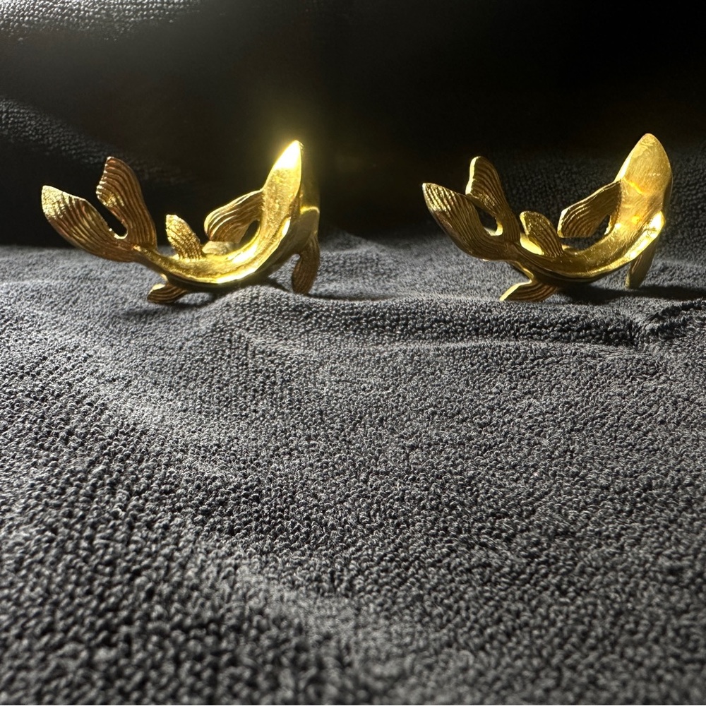 Anthropologie Gold Koi Fish Hardwear Handles for Dresser/cabinetry